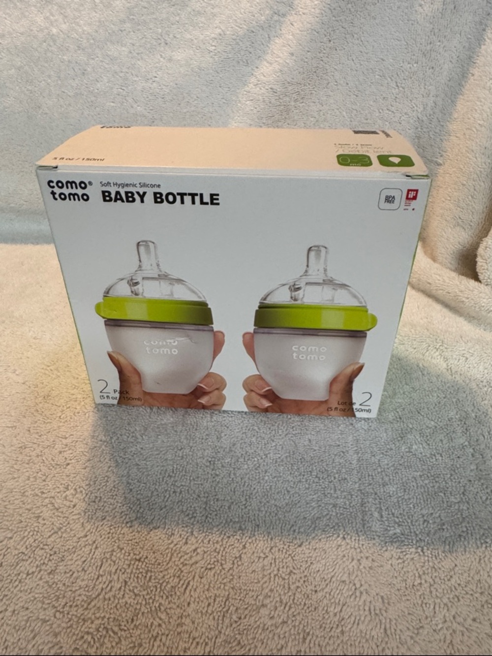 Comotomo Silicone Baby Bottles Bright Lime Green